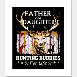 Father and Daughter Hunting Buddies Posters and Art